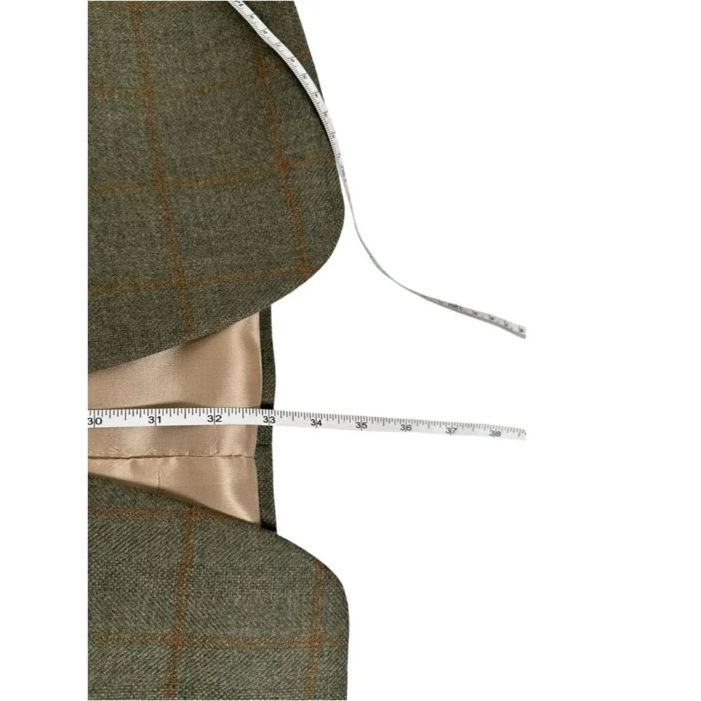 Lauren Ralph Lauren 100% Wool Gray Brown Check Sport Coat Blazer Men’s 44L NWOT